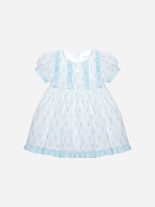 Light Blue lavender print dress
