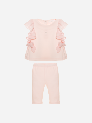 Pink blouse and pants set 