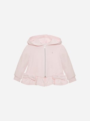 Girls pale pink hooded coat