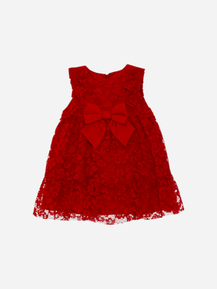 Red dress made in lace