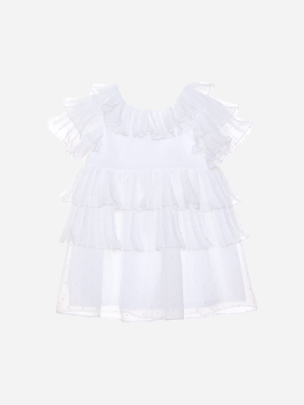 White dress made in chiffon