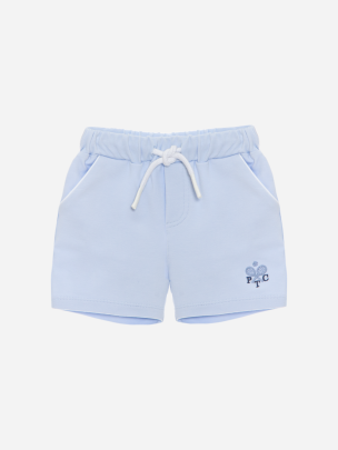 Blue cotton fleece shorts