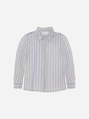 Blue/beige stripes shirt