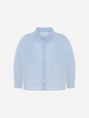 Blue rope embroidered shirt