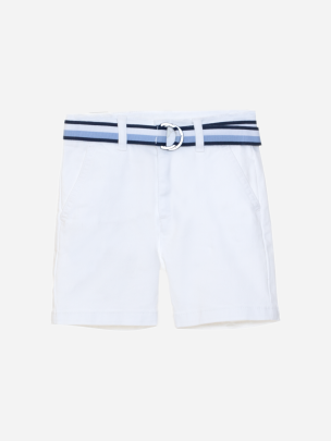 White twill shorts