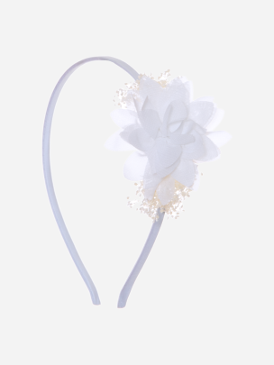Beige headband with flower