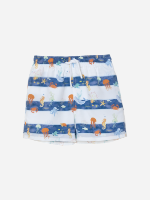 Nautical print swim shorts