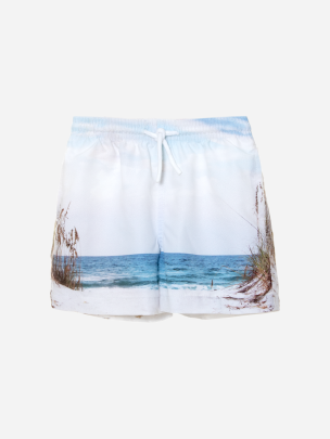 Beach print swim shorts