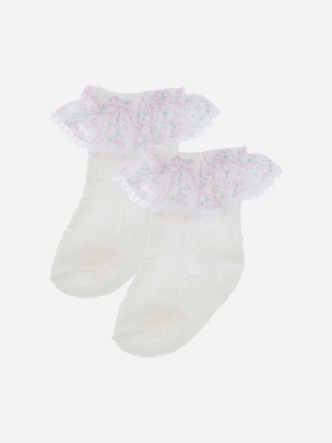 White socks with pink frill