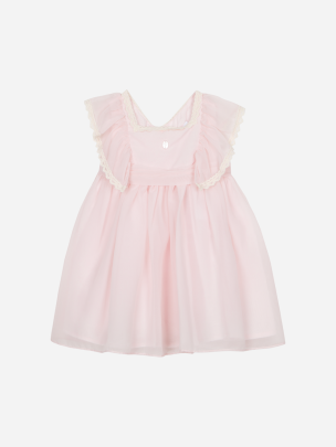 Pale pink chiffon dress