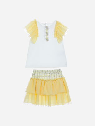Yellow tweed set