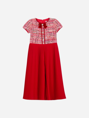 patachou red tweed dress Red tweed dress